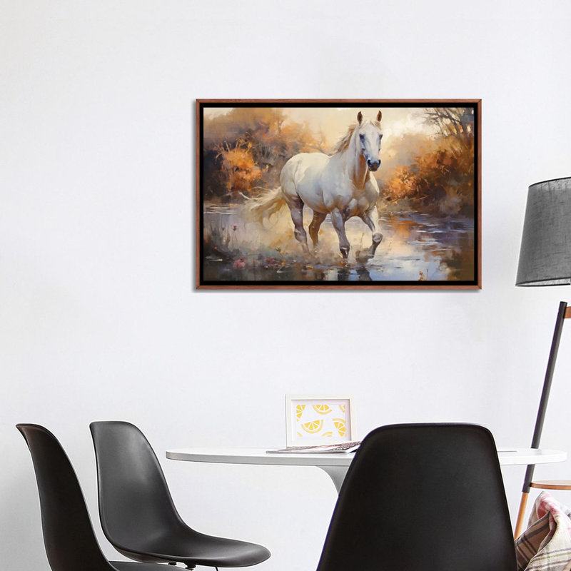 Arabian Horse II - reproduction d'art murale encadrée, H 26 po x l 40 po, Reproduction encadrée sans passe-partout, Brun