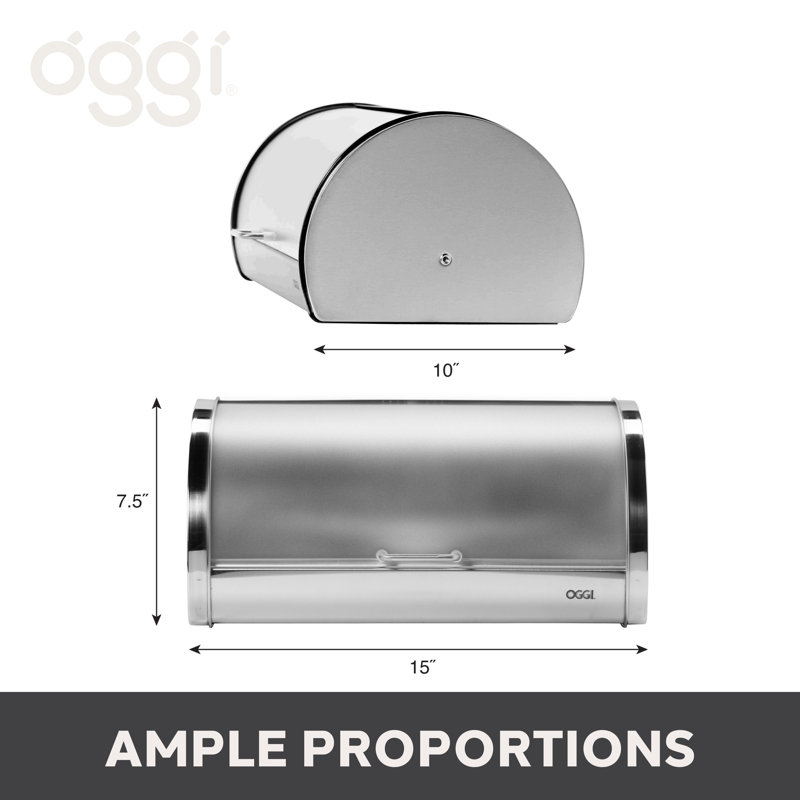 OGGI Neat Bread Box with Frosted Lid