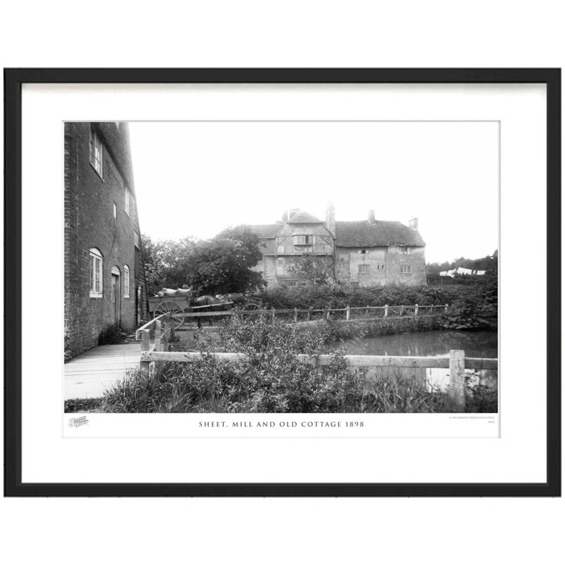 Sheet, Mill And Old Cottage 1898 by Francis Frith - Single Picture Frame Print, 40cm H x 50cm W x 2.3cm D