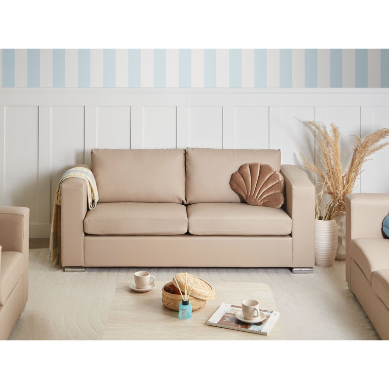 Sofa HELSINKI Leather Beige, 3