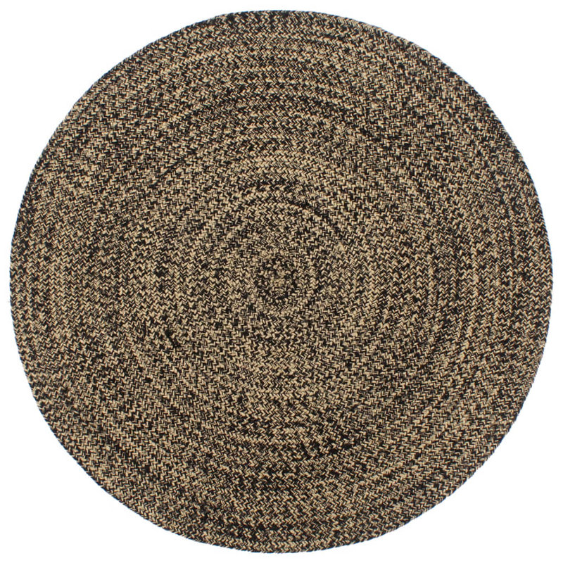 Round Solid Colour Hand Woven Area Rug, Round 240cm