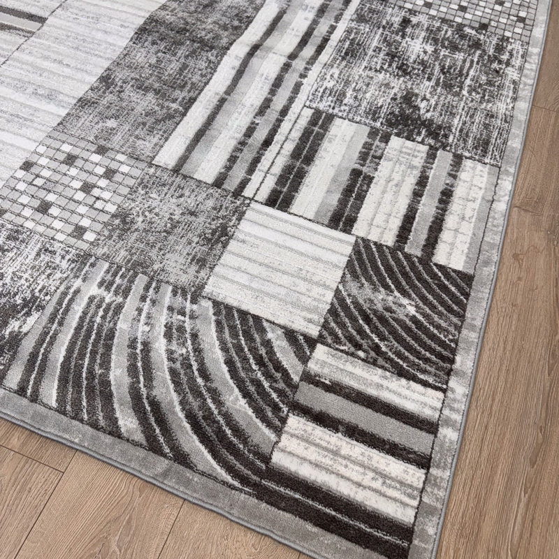 Rug Branch Marialice Abstract Indoor Area Rug, Beige Cream, Modern, Rectangle 6'3" x 9'6"