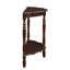 Retro Circular Curved Half-Moon Console Table with Cloud Design Top and Open Shelf Solid Wood Frame and Legs-1725257245