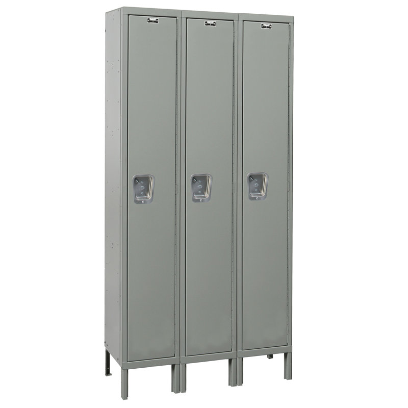 Casier large à 1 étage pour 2 étages Maintenance-Free, l 36 po x P 12 po x H 78 po, Gris