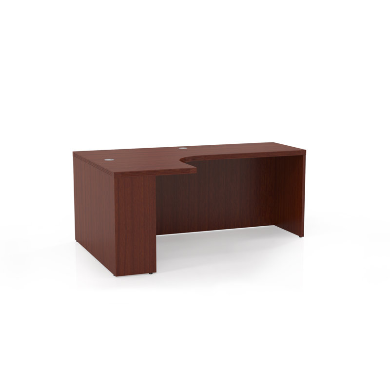 Aberdeen Series Corner Desk, Left, Gray Steel