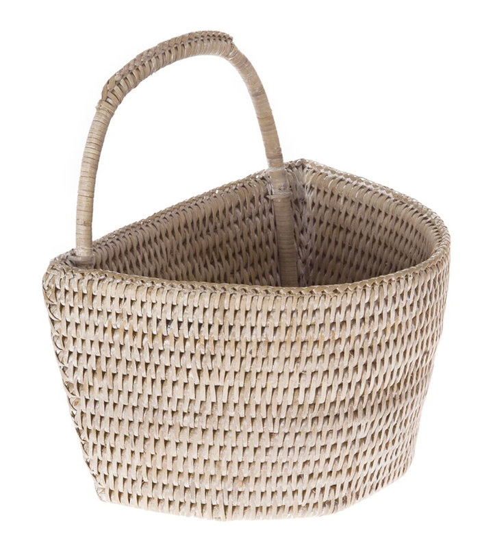 Panier mural Everard Kouboo, H 8,75 po x l 8,5 po x p 6,5 po, Blanc délavé