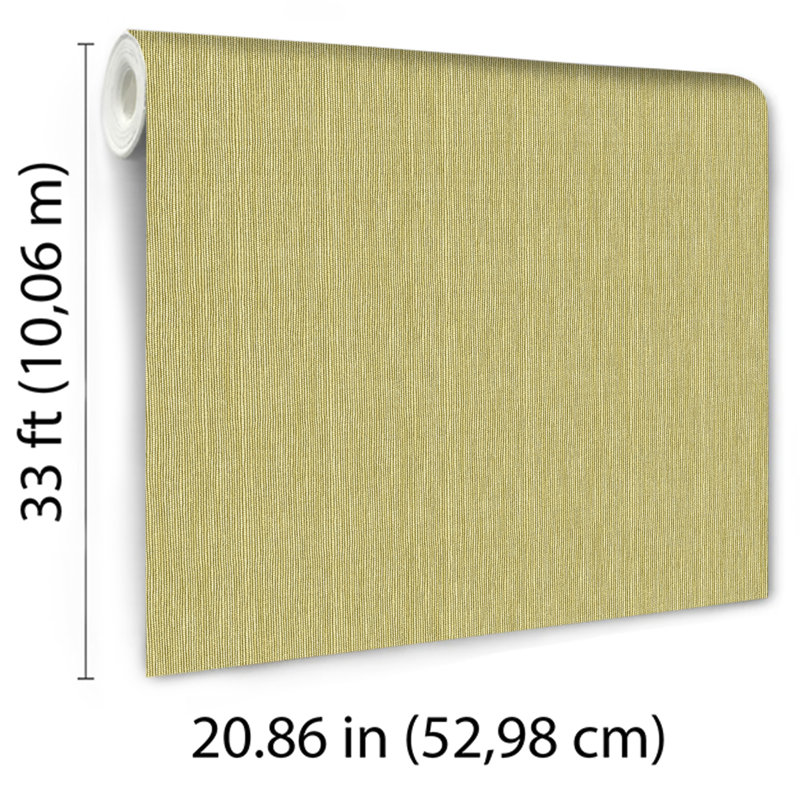 Papier peint citron Rafia, Jaune