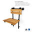 Banc de douche portatif en teck avec barre d'appui 18 po-131438200