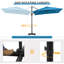 Parasol excentré carré 8 pi x 8 pi turquoise
