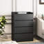 Buffet de salon à 4 tiroirs en noir - solution de rangement, 25,01 * 15,84 * 38,6 4 pour le rangement, pouces