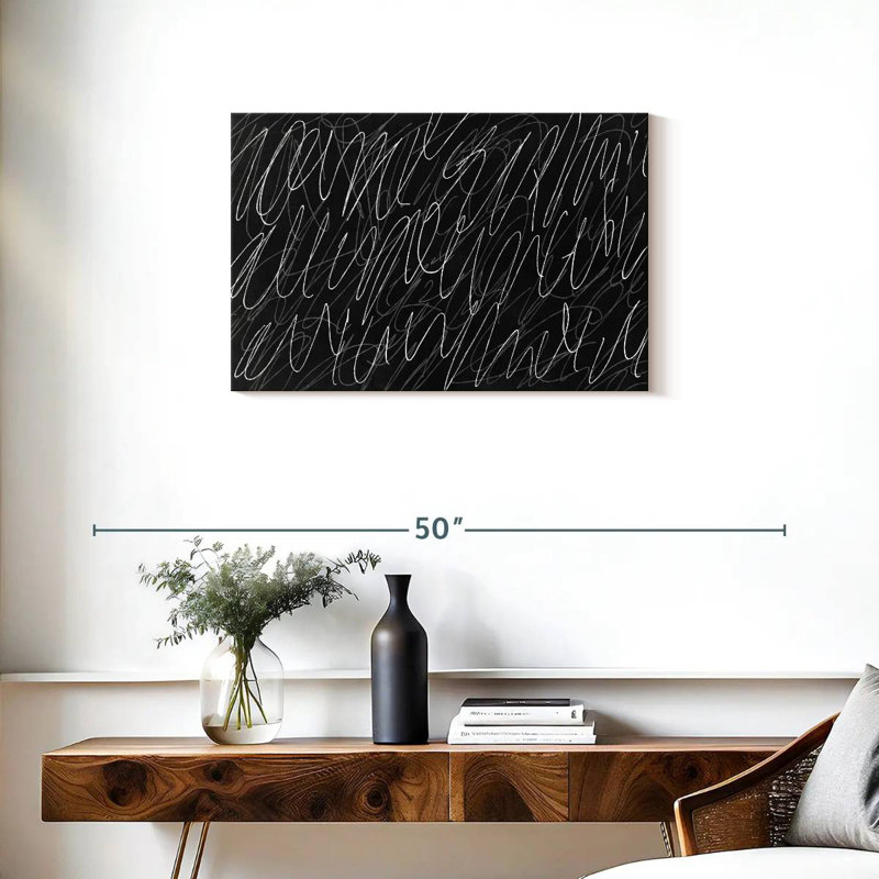 Avery White Scribbles, 20" H x 30" W