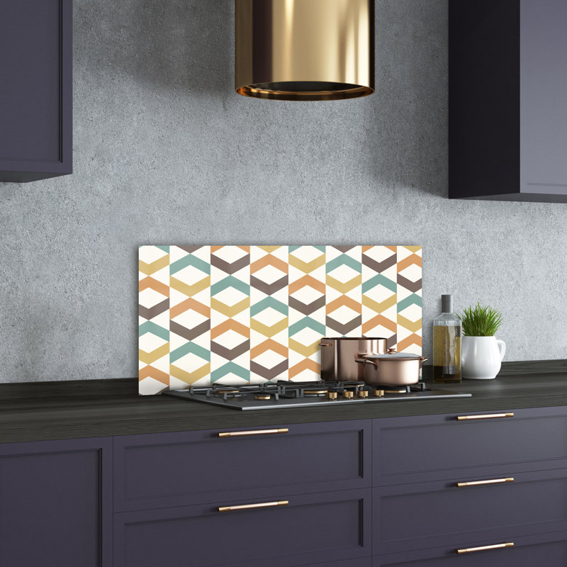 Gerhilde 50cm W x 100cm L Glass Peel and Stick Panel