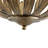 15" 3-Light Antique Gold Leaf Semi-Flush Mount Ceiling Light