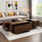 Rectangular Sliding Top Coffee Table With 2 Drawers And 2 Hidden Storage Compartments