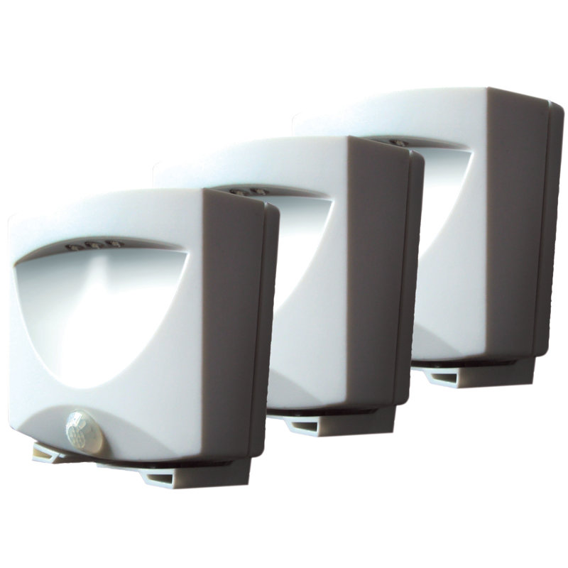 Battery-Powered Motion-Activated Indoor/Outdoor Night Light, White
