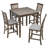 Wooden Dining Square Table, Kitchen Table For Small Space, 4 Person Counter Height Table, Walnutonly THE TABLE-2137763636-2137763635