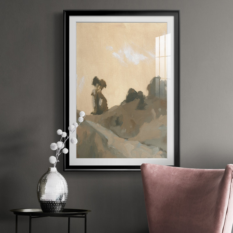 " Hillside Walking Path VI ", Black, 24.5" H x 18.5" W x 1" D