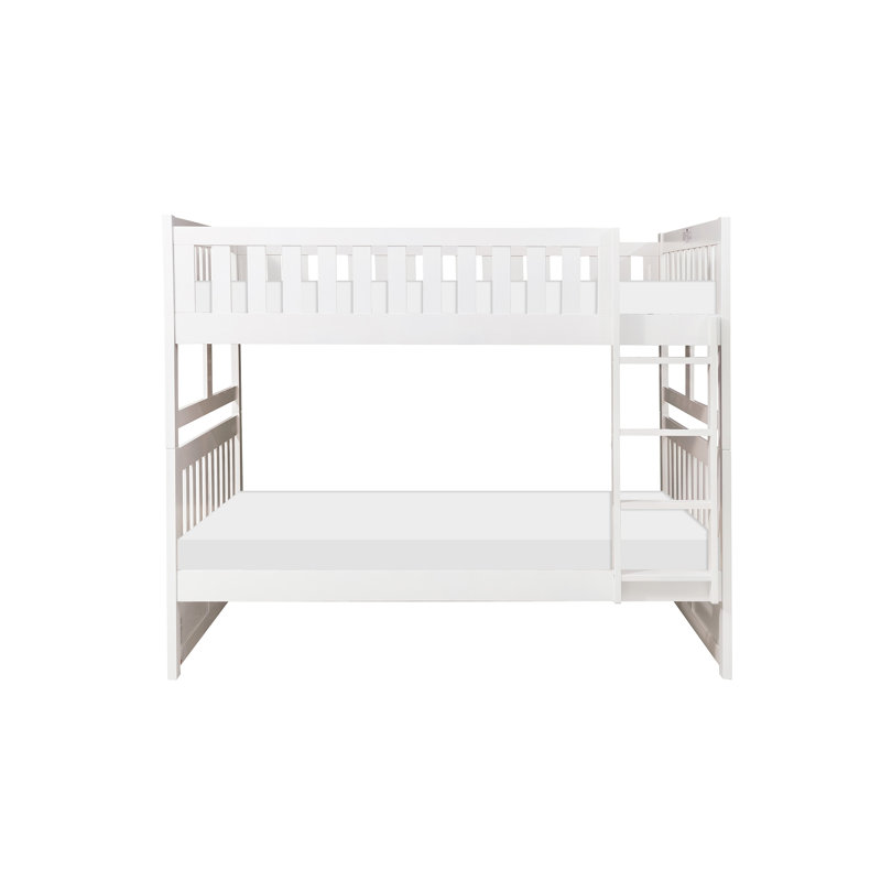 Lit superposé standard en bois Haldan par Harriet Bee, Complète, Blanc