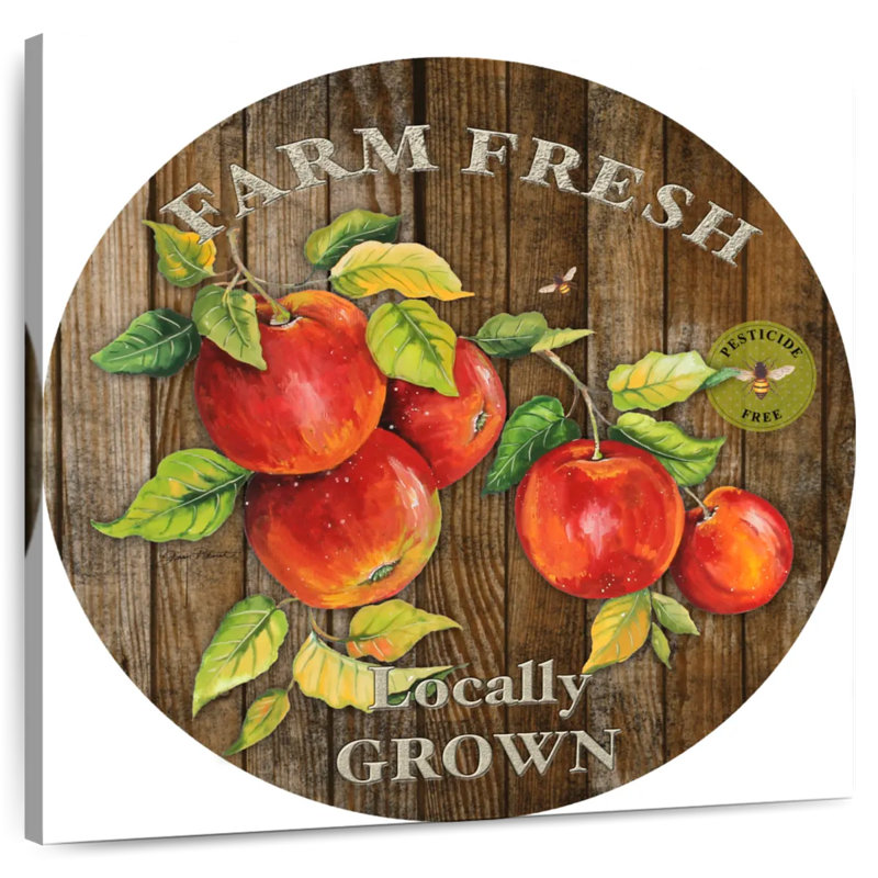 Plaque murale Khylige Farm Fresh Apples I, H 10 po x l 10 po