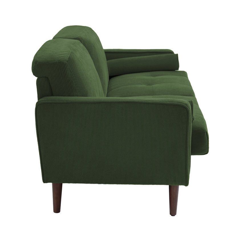 Yeimi 161.5Cm Square Arms Loveseat, Green
