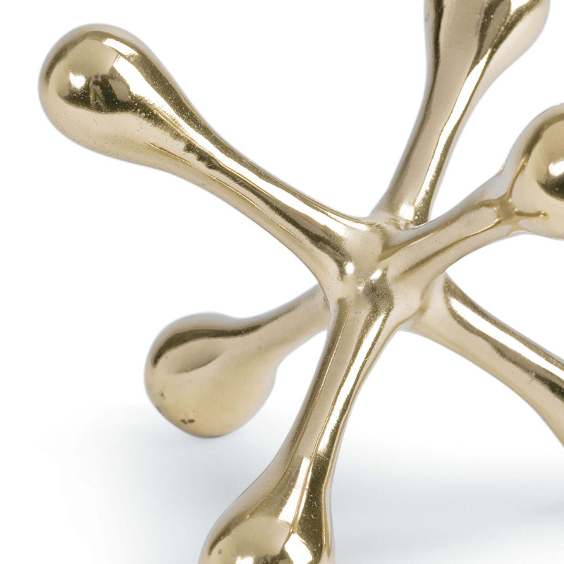 Modern Jack, 4" H x 5" W x 5" D, Gold
