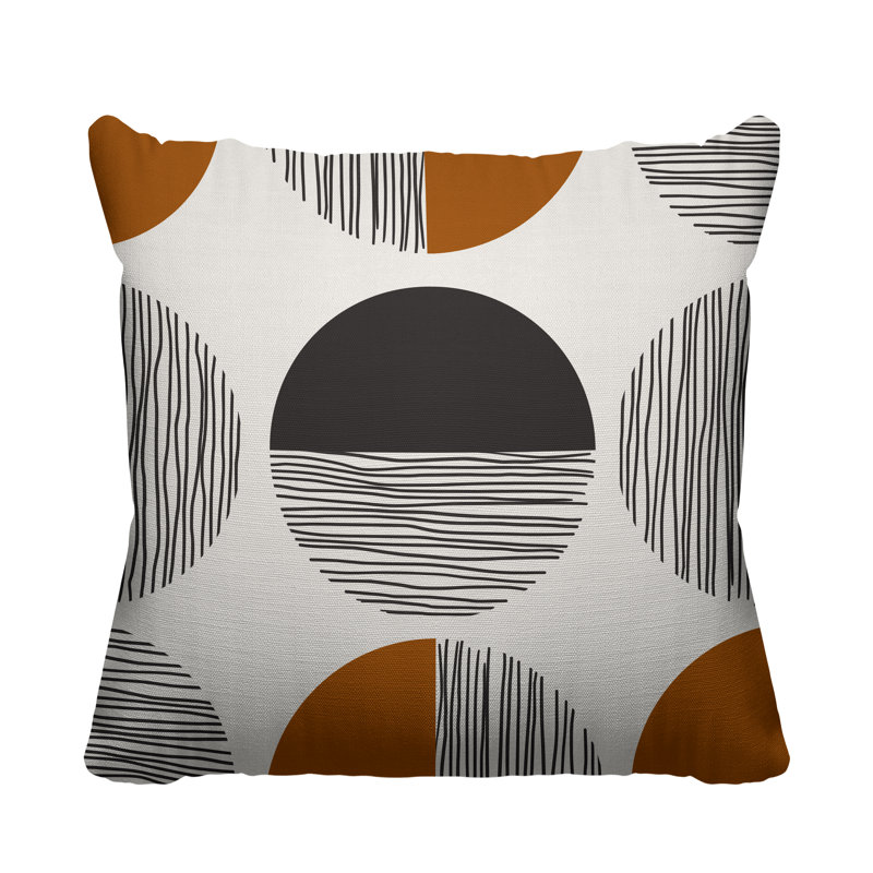 Coussin intérieur / extérieur Dubo, L 19 po x H 19 po, Orange