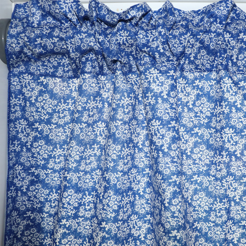Cantonnière Clinten, Bleu, L 58 po x L 18 po