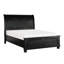 Ensemble de chambre à coucher grand lit quatre pièces Ben, style transitionnel, noir, bronze-109423077