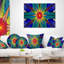 Coussin de fleurs en couleur fractale Abstract-30628891-30628895