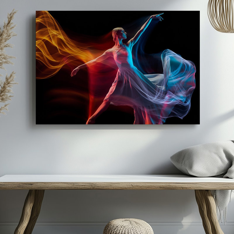 Reproduction d'art sur toile "A Graceful Dancer" Mid Pose Exude Elegance and Dynamism, H 30 po x l 30 po