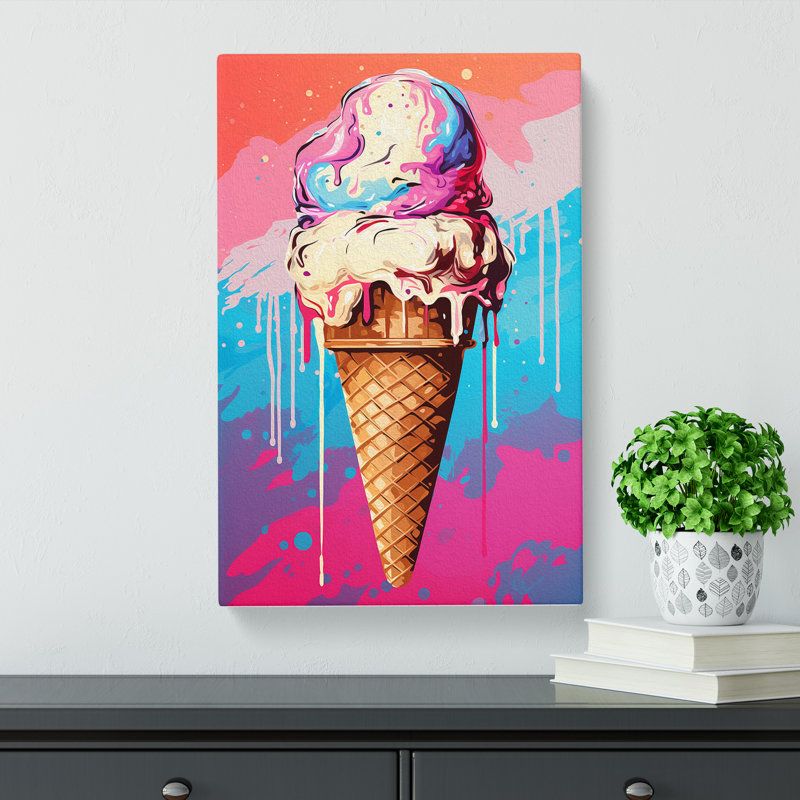 Ice Cream Pop No.2 - No Frame Print, 60cm H x 40cm W x 3cm D