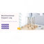 Élégant verre carré en métal extensible - Verre trempé transparent de 20 po, pieds argentés. Pieds de table télescopiques transparents en métal-682939329