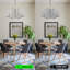 Lustre tambour 6 lumières avec détails en cristal Jarvell