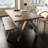 Light brown Rectangular Solid Dining Table For Dining Room/Kitchen-825865691