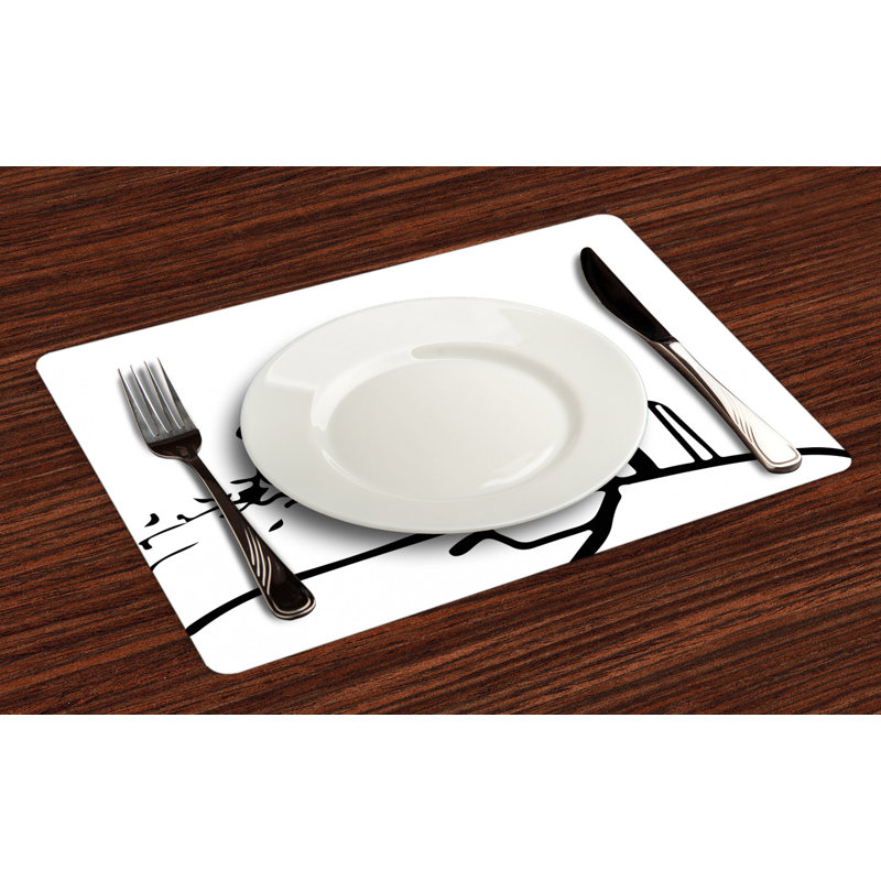 Polyester Abstract Rectangle Placemat