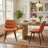 Emsley Faux Leather Upholstered Dining Chair Armless Side Chair with Metal Legs-1553213812