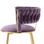 Chaises de salle à manger élégantes 2 pièces avec pieds en métal doré Denroy-413580341