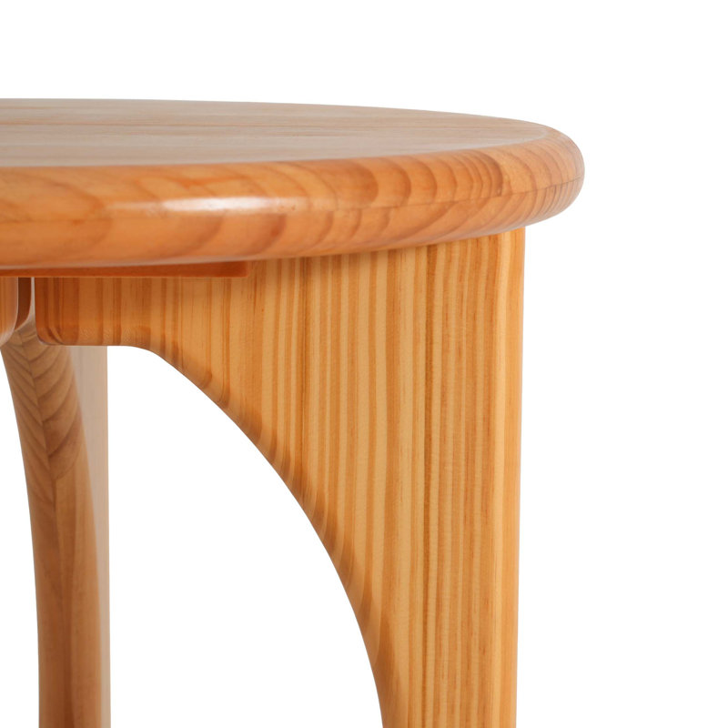 Table d'appoint géométrique moderne en pin
