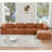 142" L Shaped Modular Sectional Sofa,No Assembly,5 Piece Couch, Convertible Sleeper Couch,Full-Compressed Couch,Free-Combined Couches,5 Seat & Ottoman,Chenille-1553728011