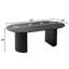 Table de salle à manger extensible 45 à 64 po à 83 po avec base à double piédestal cannelée-915708930