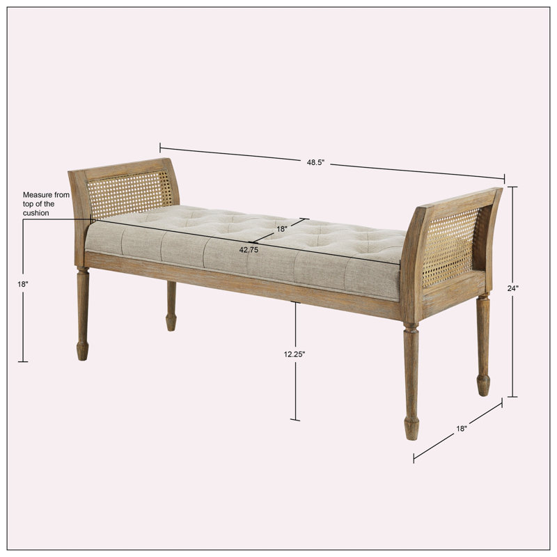 Chardarius Polyester Upholstered Bench