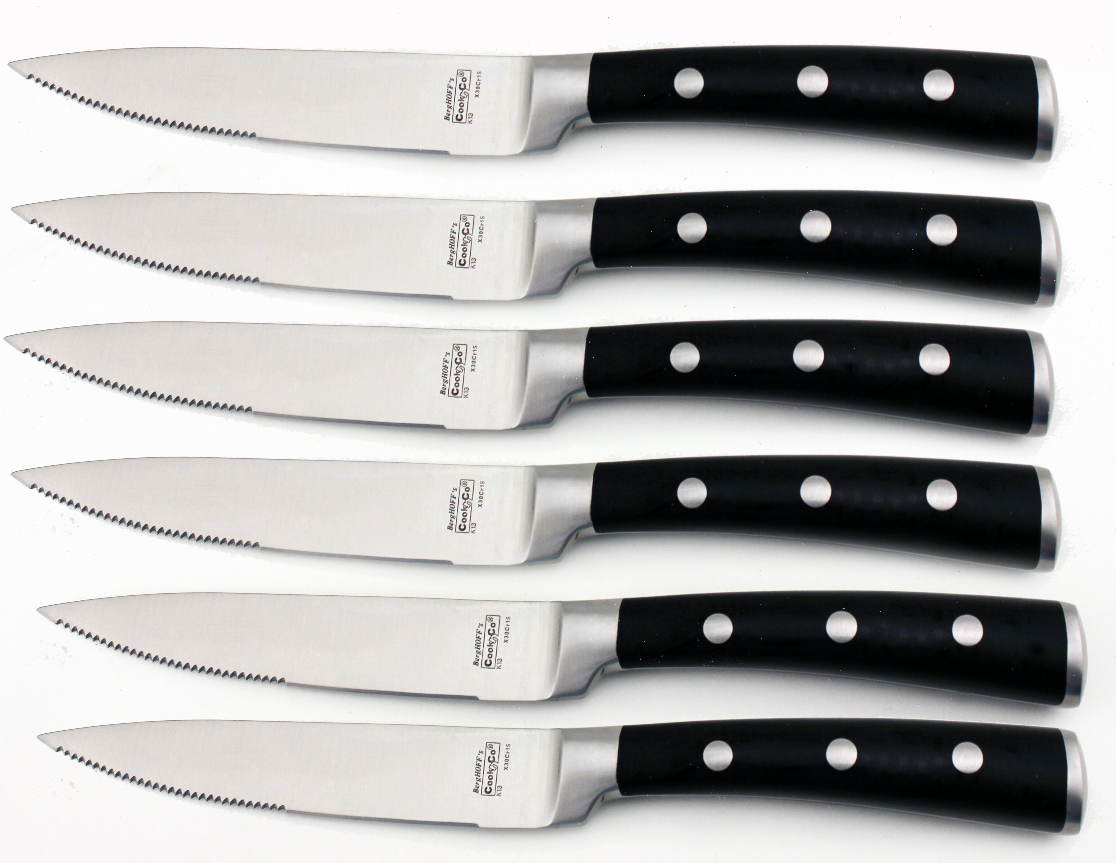 Berghoff Pakka Stainless Steel 12pc Steak Knife Set 4.75, Pakka