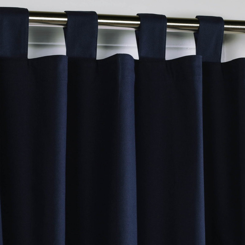Panneau de rideau obscurcissant et isolant à passe-partout 100% coton Mcowen, Bleu marine, L 40 po x L 72 po