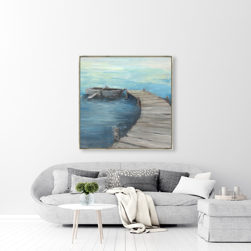 «Lone Boat II» par Mark Sargent - Peinture sur toile