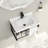 23.75" L x 15.75" W Wall Mounted Bathroom Sink with Towel Rack Bathroom Rectangle Wall Hung Sink