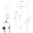 Shower System With Waterfall Tub Spout,16 Inch Ceiling Mount Square Shower System With Rough-In Valve-122404543