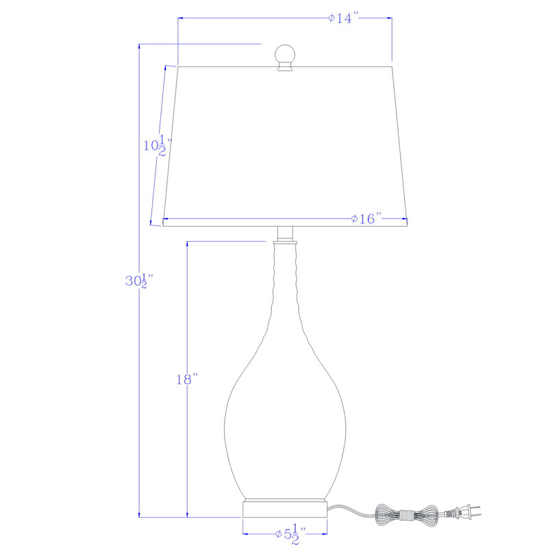 Lampe de table en verre Earron