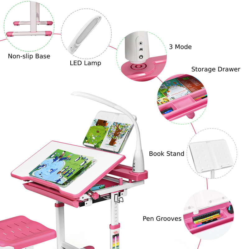 Toph 66cm Art Desk Chair Set