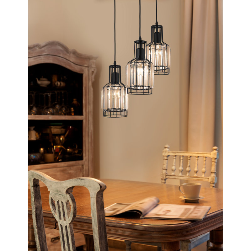 Gary 3 - Light Black Crystal Pendant
