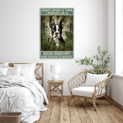 «I Picked Up A Boston Terrier» - 1 pièce rectangulaire «I Picked Up A Boston Terrier»